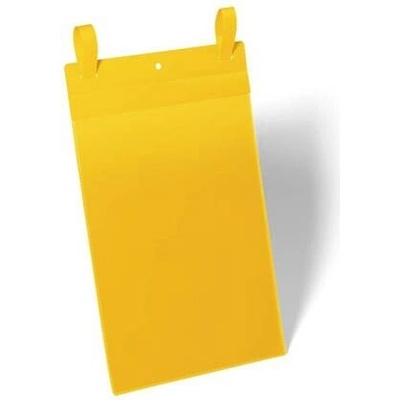 DURABLE Logistické vrecko, A4, vertikálne, DURABLE, s páskou, žltá