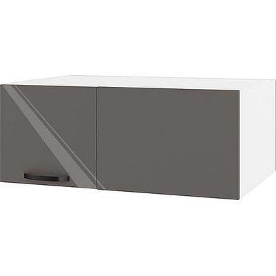 ИРИМ Горен ъглов кухненски шкаф Сити БФ-Антрацит гланц-05-113 90 см