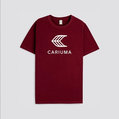 Cariuma T Shirt Burgundy with Off White Logo