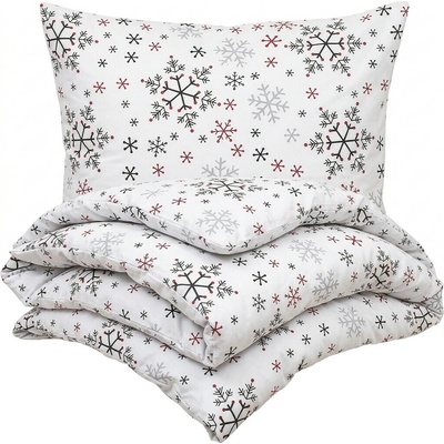 4Home bavlna obliečky Snowflakes 140x220 70x90