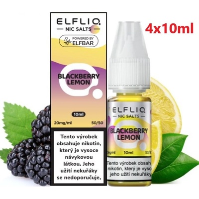 ElfLiq Nic Salt Blackberry Lemon 4 x 10 ml 20 mg