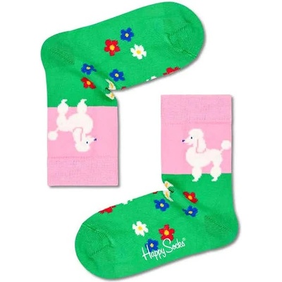 Чорапи Happy socks Poodle & Flowers socks - Green (Multicolor)