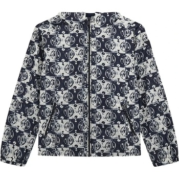 GUESS Яке против вятър за момче в тъмно синьо и бяло Guess