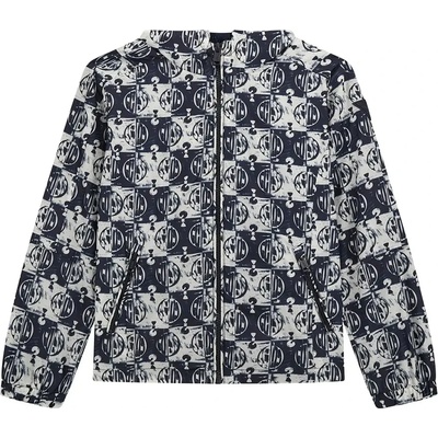GUESS Яке против вятър за момче в тъмно синьо и бяло Guess