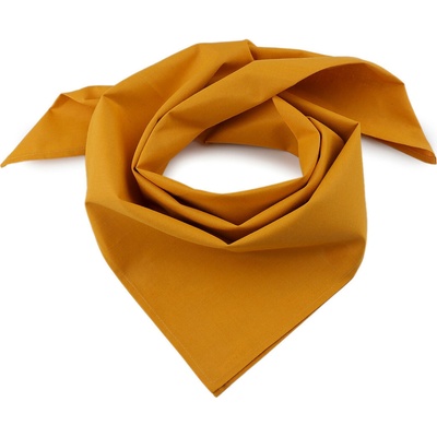 Bavlněný šátek jednobarevný 78 hořčicová