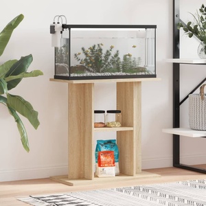vidaXL Поставка за аквариум, сонома дъб, 60x30x60 см, инженерно дърво (833570)