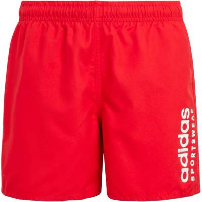 adidas plavecké šortky Sportswear Essentials Logo CLX Kids bílá červená
