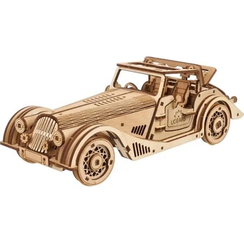 UGears Дървен 3D пъзел Ugears от 222 части - Спортен Aвтомобил Rapid Mouse (U-70202 )