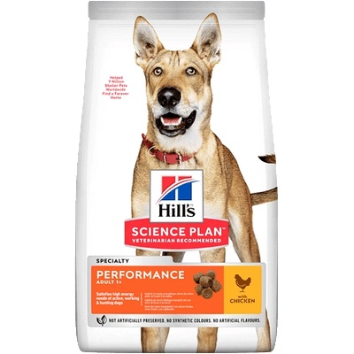 Hill's Високоенергийна суха храна за активни и работещи кучета Hill's Science Plan Adult Performance, с пилешко - 14 kg