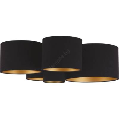Duolla - Плафон ROLLER PENTO 5xE27/60W/230V черен/златист (DU600422)
