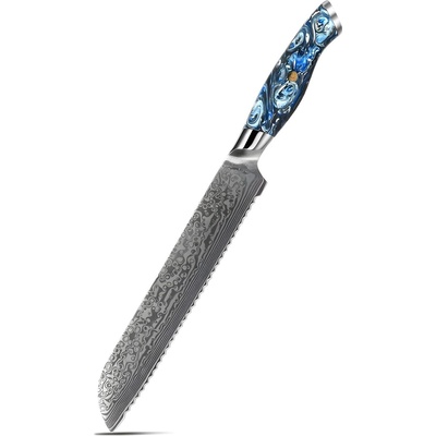 HARAHU Дамаски кухненски нож AK-37330 - Bread / Синьо KP37330 (AK-37330)