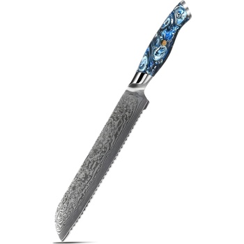 HARAHU Дамаски кухненски нож AK-37330 - Bread / Синьо KP37330 (AK-37330)