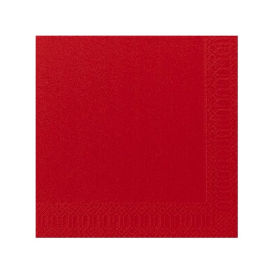Duni Jednofarebné servítky červená 2V 40x40cm 125ks