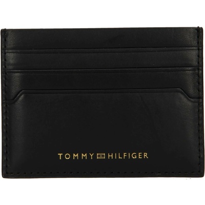 Pouzdro Kožený na karty Tommy Hilfiger Paul černé