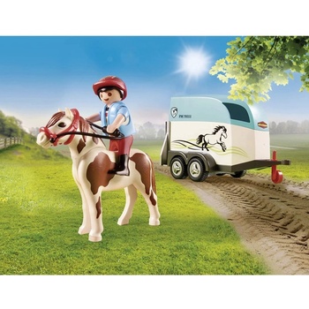 Playmobil 70511 Playmobil - Джип с ремарке за пони