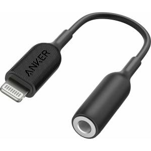 Anker Адаптер Anker от Lightning към 3.5mm аудио жак, 0.1m, черен (A8193H11)