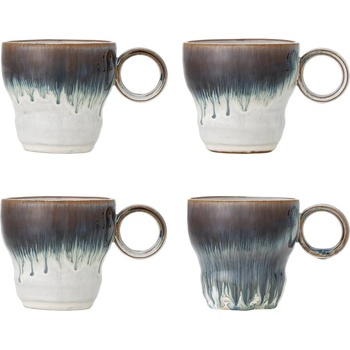 Bloomingville Сини глинени чаши в комплект от 4 бр. 300 ml Nigel - Bloomingville (82072479)