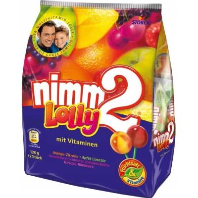 Nimm2 Lolly Lízanky s ovocným džúsom a vitamínmi 120 g