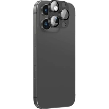 Amazingthing Обектив от закалено стъкло от авиационна сплав за iPhone 16 Pro / 16 Pro Max обектив на камерата - черен (IP16CAMPBKGLA)