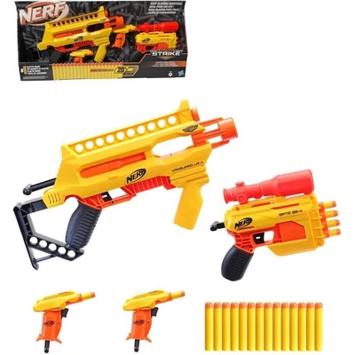 Hasbro NERF Alpha Strike velký žlutý herní set 4 dětské blastery + 20 šipek