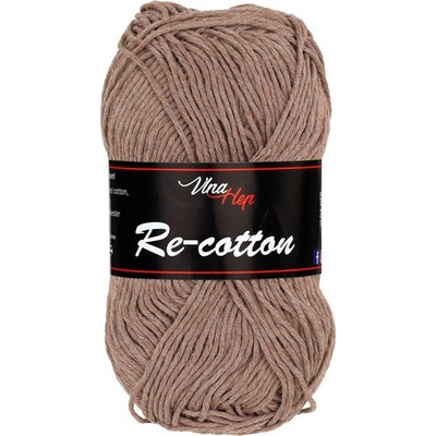 Příze Re-cotton 81060 středně hnědá