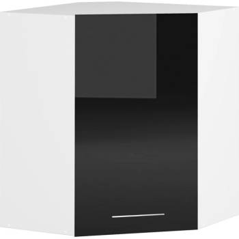 Image 1 of Bogdan Furniture Europe Ъглов горен шкаф В 60/72/60-Е20, черен гланц