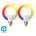 Nedis WIFILRC20E27 - Комплект от 2 бр. димируеми LED крушки RGBW E27/9W Wi-Fi 2700-6500K (NE0568)