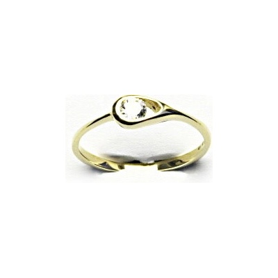 Čištín zlatý čirý zirkon žluté zlato VR 5