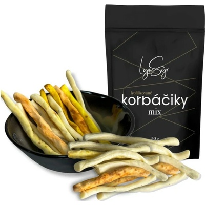 Lyopotraviny Lyofilizované korbáčiky MIX 3 příchutí 100 g