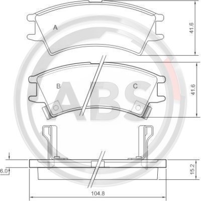 Sada brzdových platničiek kotúčovej brzdy A.B.S. 37126
