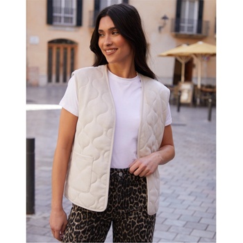 Threadbare Елек Threadbare Women's Lightweight Padded Gilet - Ecru
