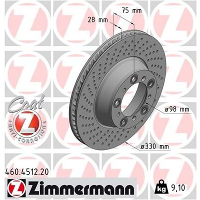 Brzdový kotúč ZIMMERMANN 460.4512.20 (460451220)