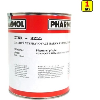 Pharmol Zinková antikorozní barva Zink Hell, 1l, proti reznutí a korozi kovů včetně oceli