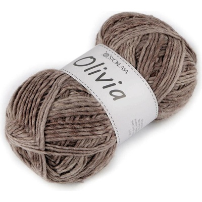 Pletací příze Olivia melírovaná 100 g Varianta: 2 béžová tmavá, Balení: 1 ks 58809/150568/271769