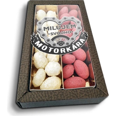 Sablio Mandle v čokoláde Milujem svojho motorkára 2 x 80 g