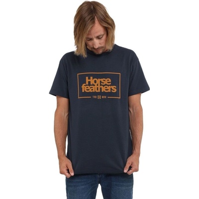 Horsefeathers Label pánske tričko s krátkym rukávom midnight navy