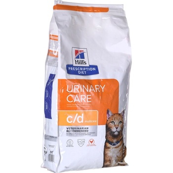 Hill's HILL'S PRESCRIPTION DIET Feline c/d Urinary Care Multicare Суха храна за котки, за уринарен тракт, с пилешко, 8 kg