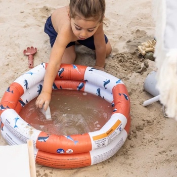 Swim Essentials Swim Essentials: Надуваем басейн Ø60см. с две въздушни камери за деца от 1 година - "Red-White Whale (SWE-2020SE334)