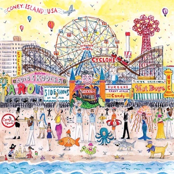 Image 1 of Galison - Puzzle Summer at the Amusement Park - 500 piese