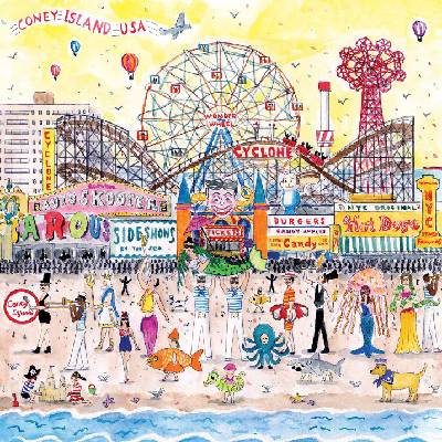Galison - Puzzle Summer at the Amusement Park - 500 piese