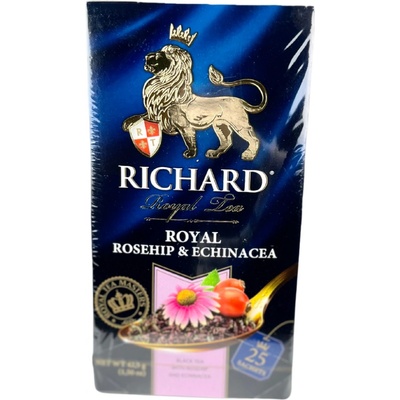 Richard černý čaj Royal Šípek a Echinacea 25 ks