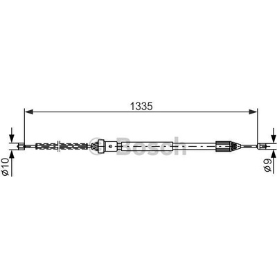 żażné lanko parkovacej brzdy BOSCH 1 987 477 783