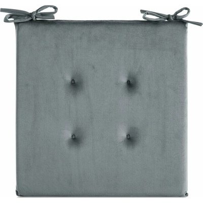 Takoy Zamatový podsedák GAJA s ozdobným prešívaním a praktickými šnúrkami-HF-463975 | 40 x 40 x 3 cm