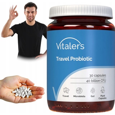 Vitaler's Cestovní probiotika Směs 6 probiotických kmenů 30 kapslí