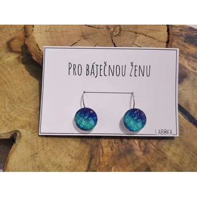 Laboka visací náušnice skleněné Barevné noty 0001289