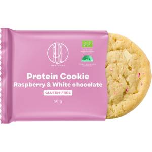 BrainMax Pure Pure® Protein Cookie, Raspberry & White chocolate, BIO, 60 g
