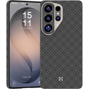 Benks Удароустойчив кевларен кейс с MagSafe за Samsung Galaxy S26 - Benks Magnetic Armor Pro ArmorGrid Kevlar Case Metal Frame Case 600D (черен) (H048)