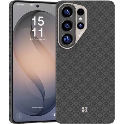 Benks Удароустойчив кевларен кейс с MagSafe за Samsung Galaxy S26 - Benks Magnetic Armor Pro ArmorGrid Kevlar Case Metal Frame Case 600D (черен) (H048)