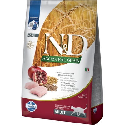 N&D cat LG adult Chicken, spelt, oats&pomegranate 5 kg