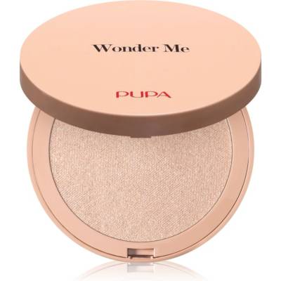 PUPA Milano Wonder Me Glow компактна озаряваща пудра цвят 102 - Pure Gold 7.5 гр